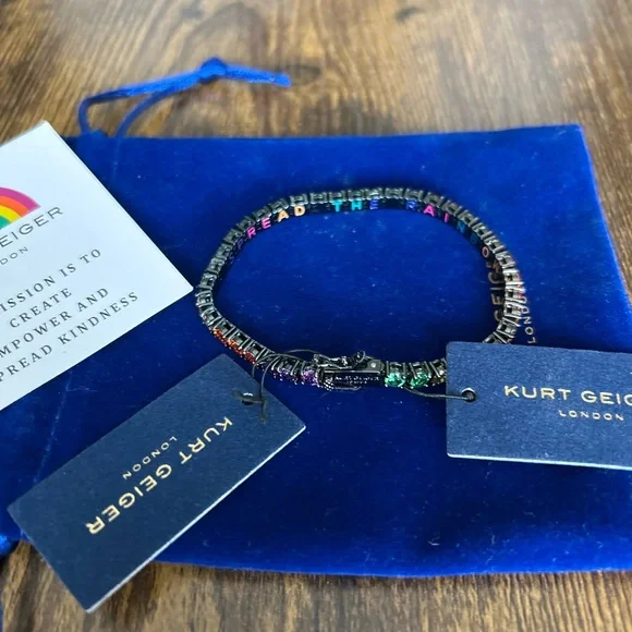 Kurt Geiger London Tennis Bracelet w/Multicolor Gemstones. Gun Metal
7.5”
NWT - Picture 4 of 7